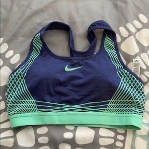 Purple and teal Nike sports bra. Size L